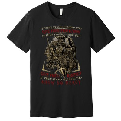 If They Stand Behind You Give Them Protection Viking Premium T-Shirt