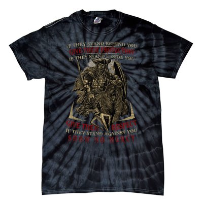 If They Stand Behind You Give Them Protection Viking Tie-Dye T-Shirt