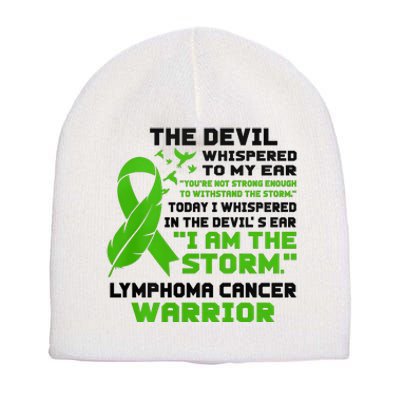 IM The Storm Lymphoma Cancer Awareness Short Acrylic Beanie