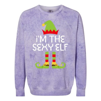 IM The Sexy Elf Matching Christmas Costume Colorblast Crewneck Sweatshirt