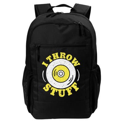 I Throw Stuff Athlete Sport Track And Field Discus Throw Backpack