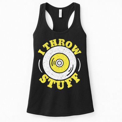 I Throw Stuff Athlete Sport Track And Field Discus Throw Womens Tank Top