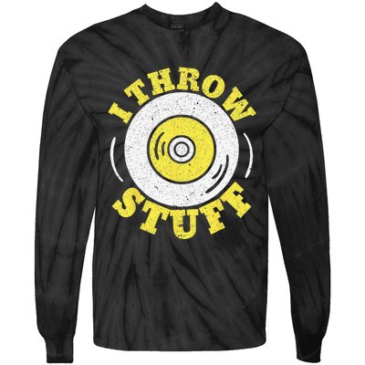 I Throw Stuff Athlete Sport Track And Field Discus Throw Tie-Dye Long Sleeve Shirt