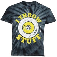 I Throw Stuff Athlete Sport Track And Field Discus Throw Kids Tie-Dye T-Shirt