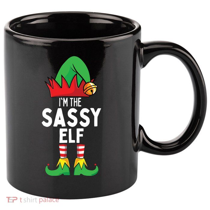 I'm The Sassy Elf Matching Christmas 11oz C Handle Ceramic Mug