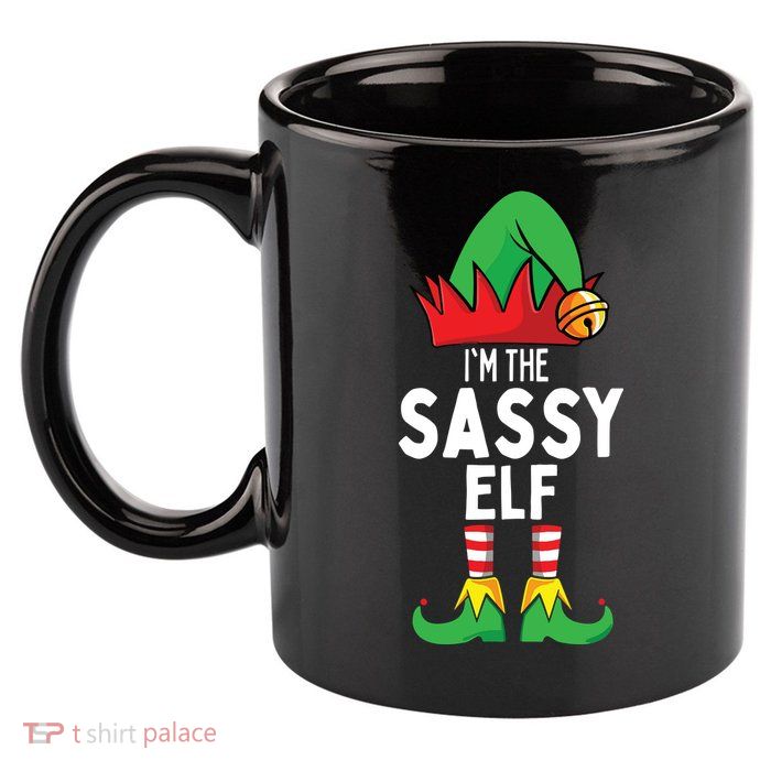 I'm The Sassy Elf Matching Christmas 11oz C Handle Ceramic Mug