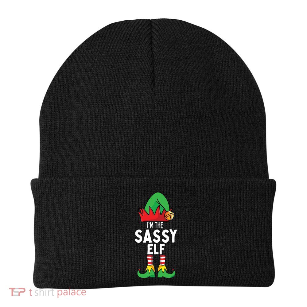 I'm The Sassy Elf Matching Christmas Beanie