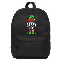 I'm The Sassy Elf Matching Christmas 16 in Basic Backpack