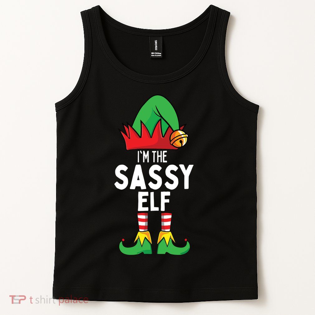 I'm The Sassy Elf Matching Christmas Tank Top