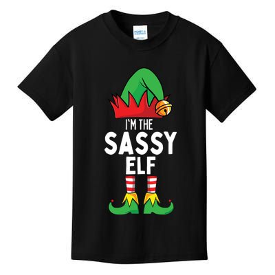 I'm The Sassy Elf Matching Christmas Kids T-Shirt