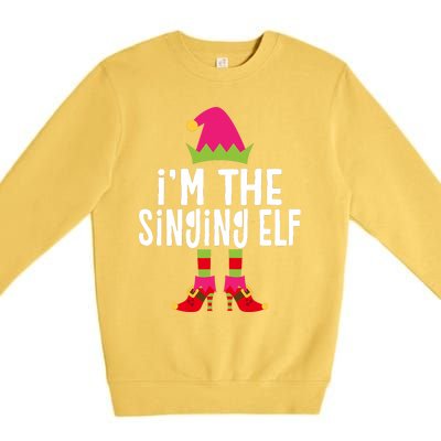 Im The Singing Elf Matching Christmas Elf Premium Crewneck Sweatshirt