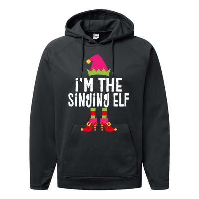 Im The Singing Elf Matching Christmas Elf Performance Fleece Hoodie