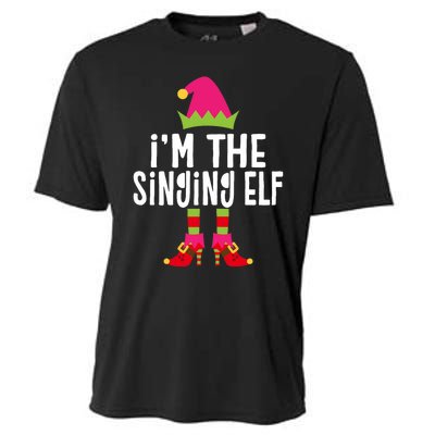 Im The Singing Elf Matching Christmas Elf Cooling Performance Crew T-Shirt