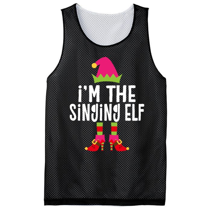 Im The Singing Elf Matching Christmas Elf Mesh Reversible Basketball Jersey Tank