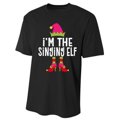 Im The Singing Elf Matching Christmas Elf Performance Sprint T-Shirt