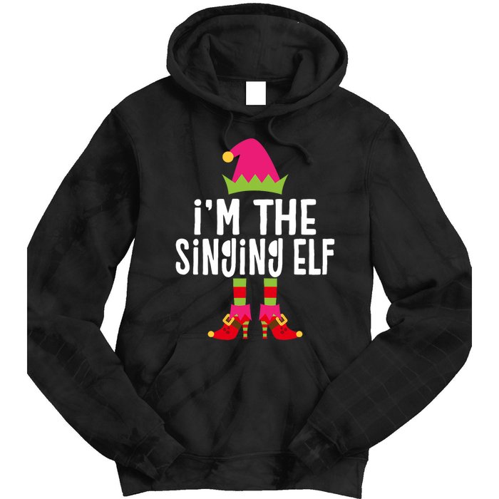 Im The Singing Elf Matching Christmas Elf Tie Dye Hoodie