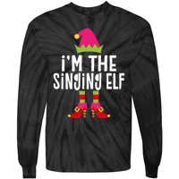 Im The Singing Elf Matching Christmas Elf Tie-Dye Long Sleeve Shirt