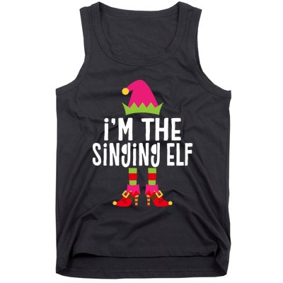 Im The Singing Elf Matching Christmas Elf Tank Top