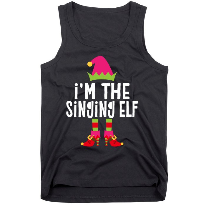 Im The Singing Elf Matching Christmas Elf Tank Top