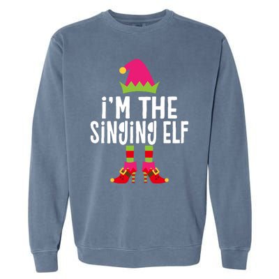 Im The Singing Elf Matching Christmas Elf Garment-Dyed Sweatshirt