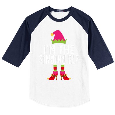 Im The Singing Elf Matching Christmas Elf Baseball Sleeve Shirt