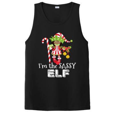 IM The Sassy Elf African American 1 Matching Christmas Gift PosiCharge Competitor Tank