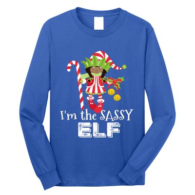 IM The Sassy Elf African American 1 Matching Christmas Gift Long Sleeve Shirt