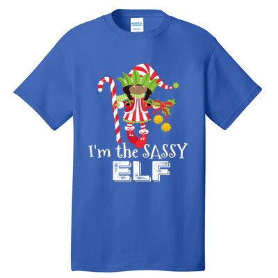 IM The Sassy Elf African American 1 Matching Christmas Gift Tall T-Shirt