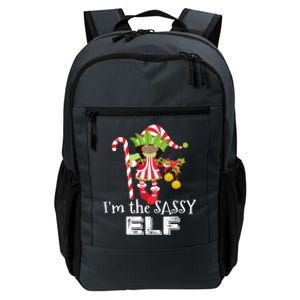 IM The Sassy Elf African American 1 Matching Christmas Gift Daily Commute Backpack