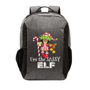 IM The Sassy Elf African American 1 Matching Christmas Gift Vector Backpack