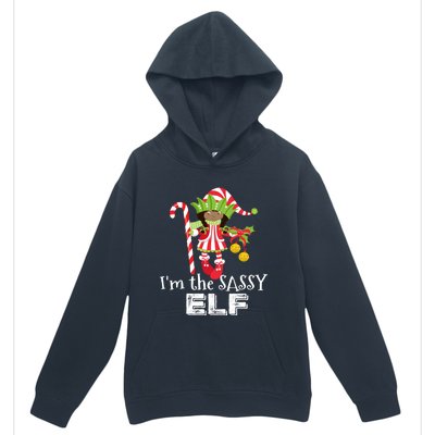 IM The Sassy Elf African American 1 Matching Christmas Gift Urban Pullover Hoodie