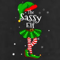 Im The Sassy Elf Matching Christmas Costume 7 Panel Mesh Trucker Snapback Hat