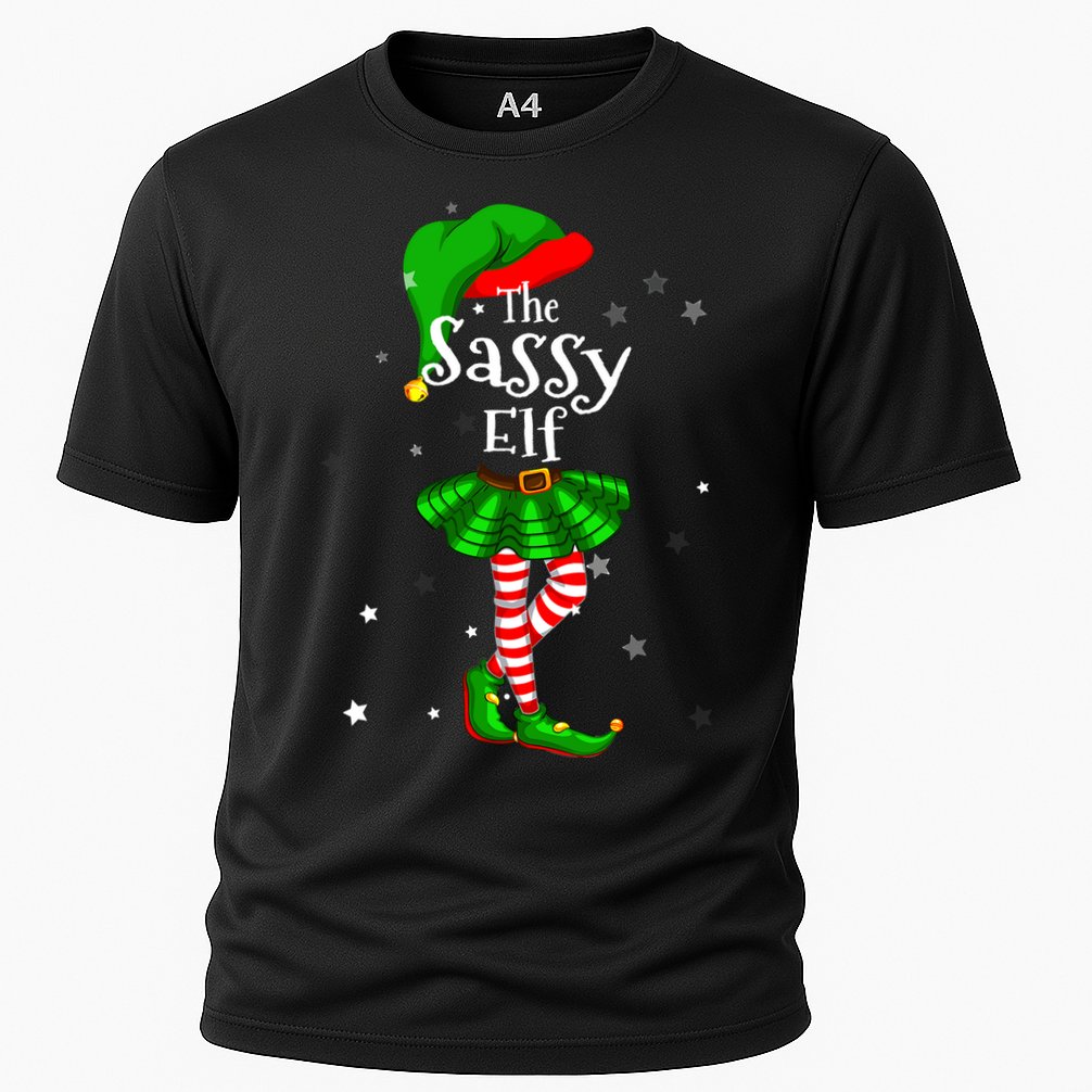 Im The Sassy Elf Matching Christmas Costume Cooling Performance Crew T-Shirt
