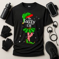 Im The Sassy Elf Matching Christmas Costume Cooling Performance Crew T-Shirt