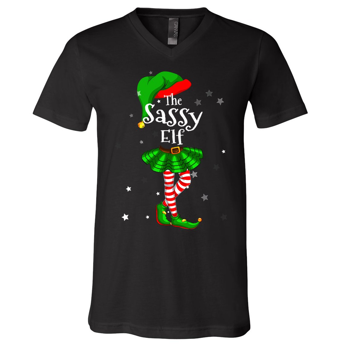 Im The Sassy Elf Matching Christmas Costume V-Neck T-Shirt