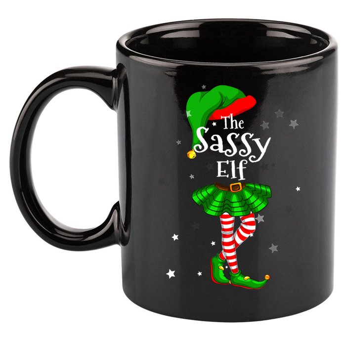 Im The Sassy Elf Matching Christmas Costume 11oz C Handle Ceramic Mug