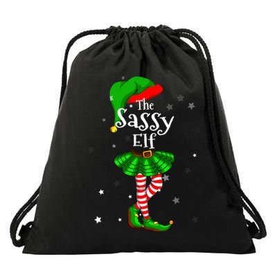 Im The Sassy Elf Matching Christmas Costume Drawstring Bag