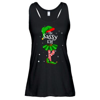 Im The Sassy Elf Matching Christmas Costume Ladies Essential Flowy Tank