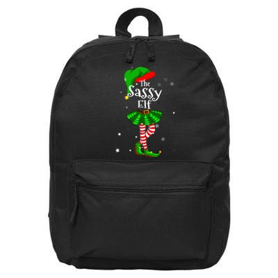 Im The Sassy Elf Matching Christmas Costume 16 in Basic Backpack