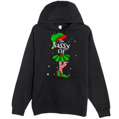 Im The Sassy Elf Matching Christmas Costume Premium Pullover Hoodie