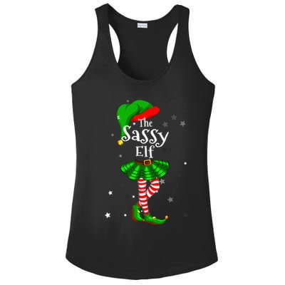 Im The Sassy Elf Matching Christmas Costume Ladies PosiCharge Competitor Racerback Tank