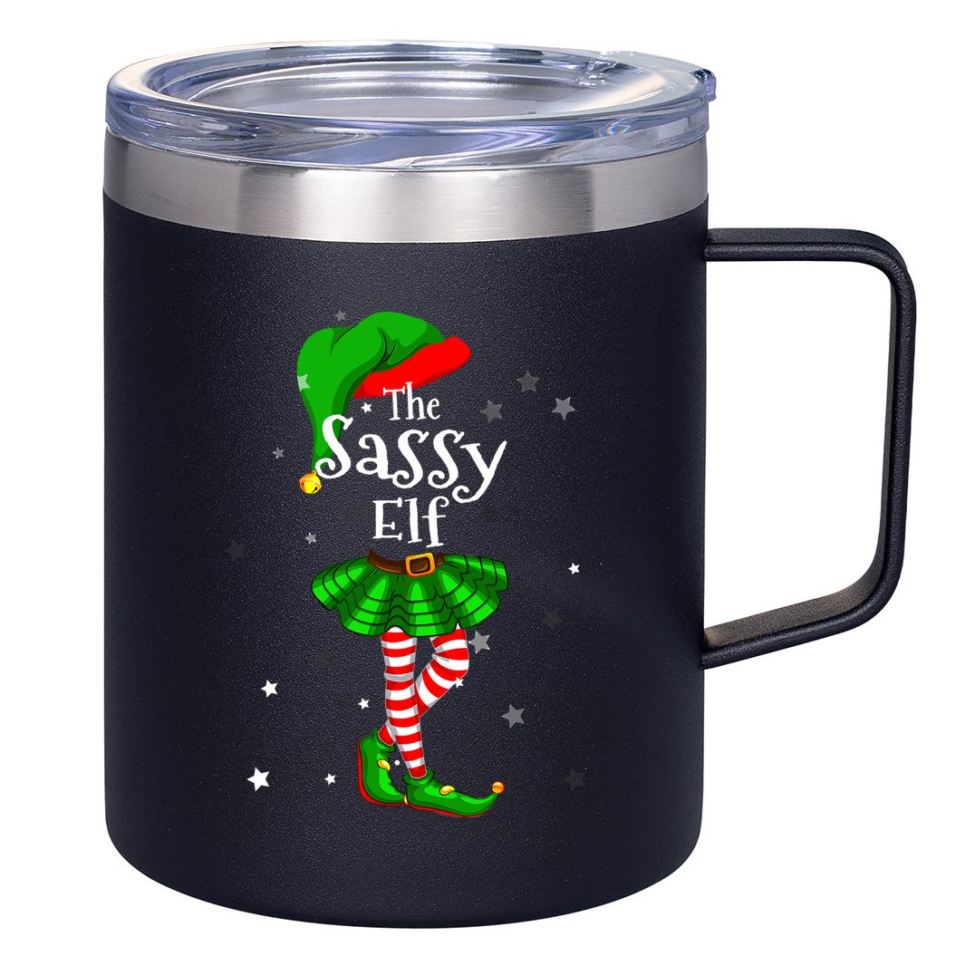 Im The Sassy Elf Matching Christmas Costume 12oz Stainless Steel Coffee Mug