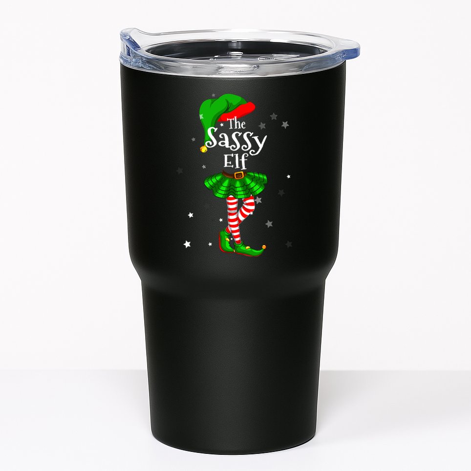 Im The Sassy Elf Matching Christmas Costume Tumbler