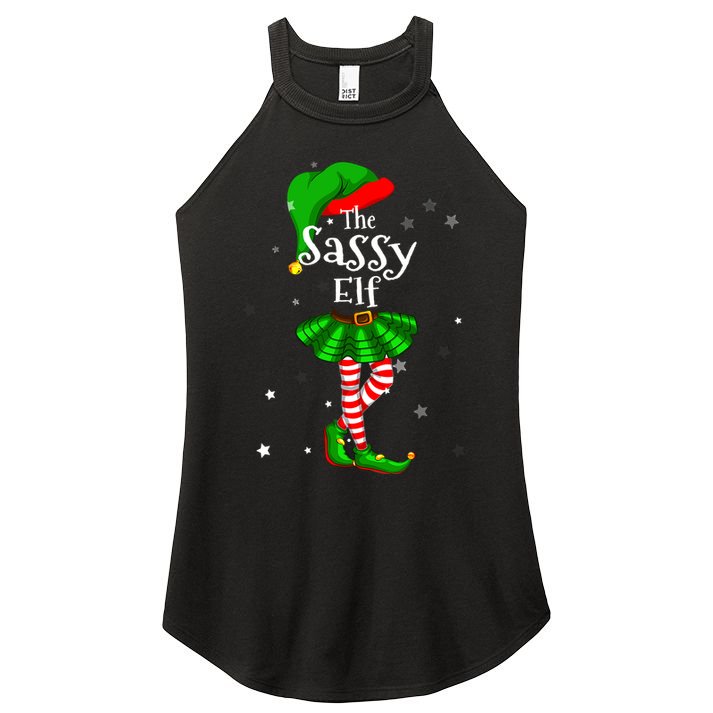 Im The Sassy Elf Matching Christmas Costume Women's Perfect Tri Rocker Tank