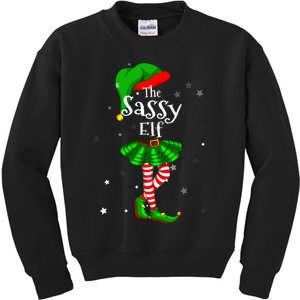 Im The Sassy Elf Matching Christmas Costume Kids Sweatshirt