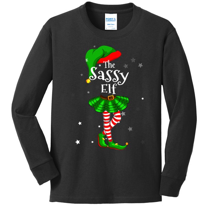 Im The Sassy Elf Matching Christmas Costume Kids Long Sleeve Shirt