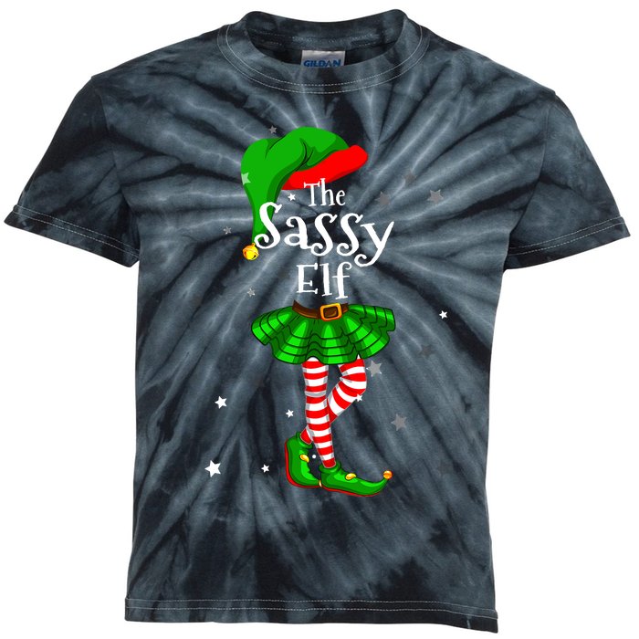 Im The Sassy Elf Matching Christmas Costume Kids Tie-Dye T-Shirt