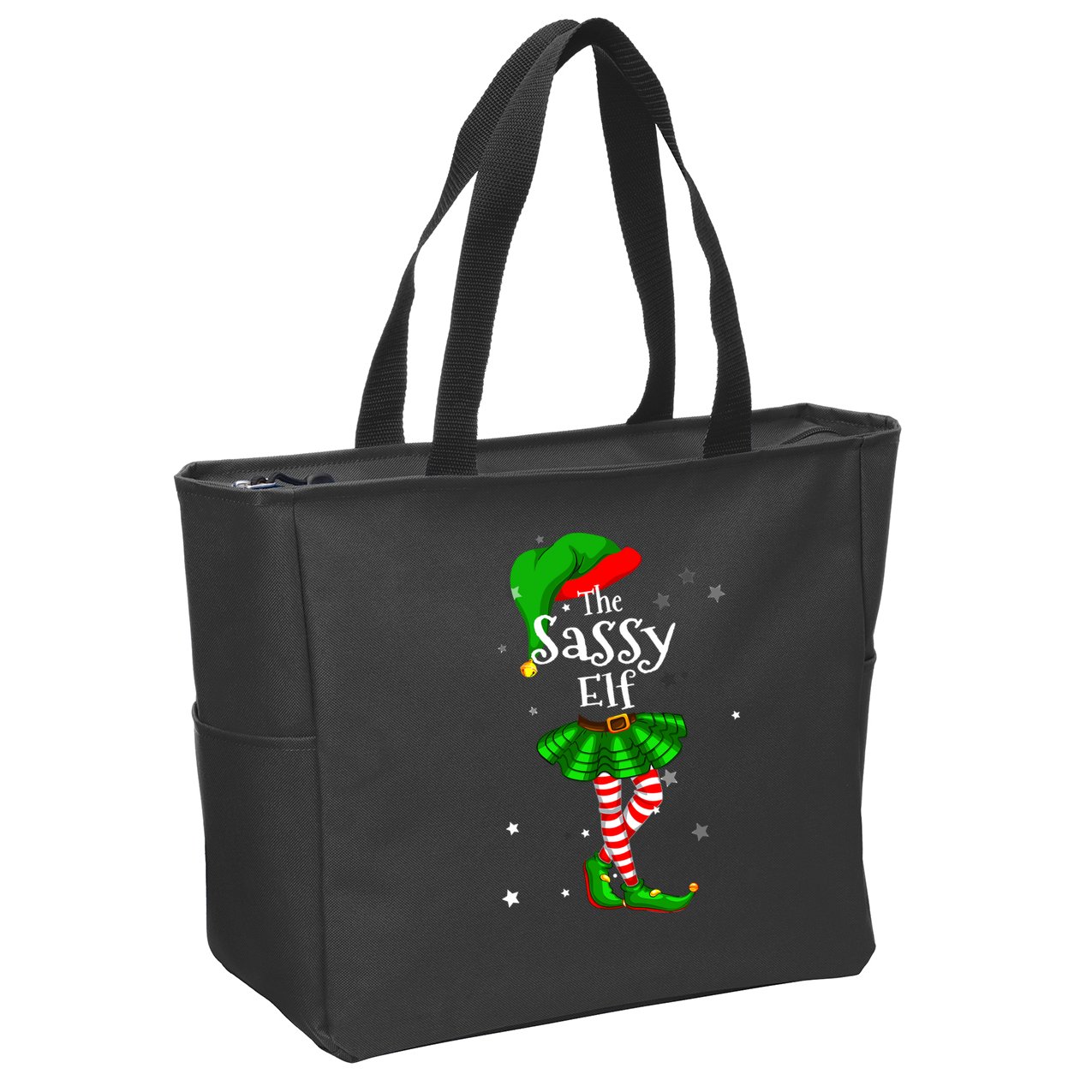 Im The Sassy Elf Matching Christmas Costume Zip Tote Bag