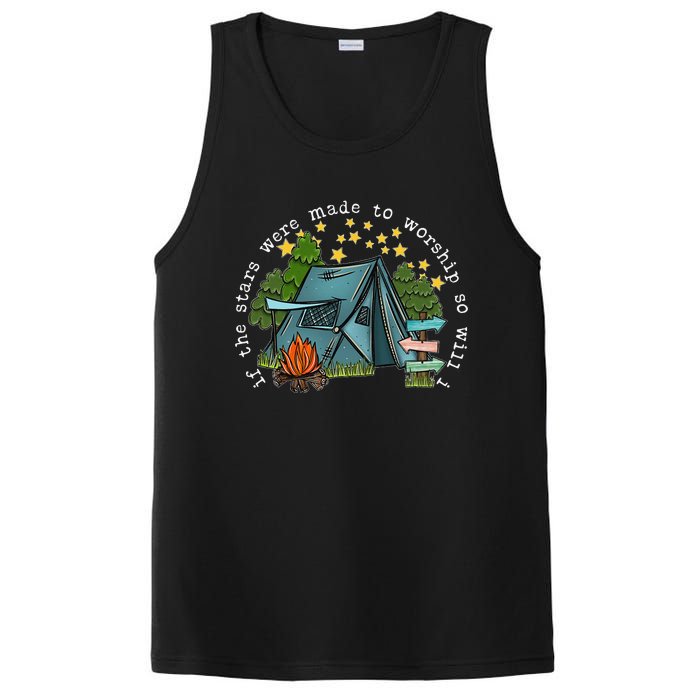 If The Stars Were Made To Worship So Will I Camping PosiCharge Competitor Tank