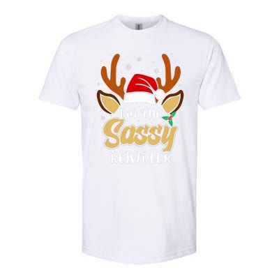 IM The Sassy Reindeer Funny Christmas Family Pajamas Softstyle® CVC T-Shirt